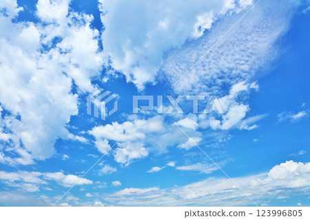 Summer blue sky and clouds 123996805