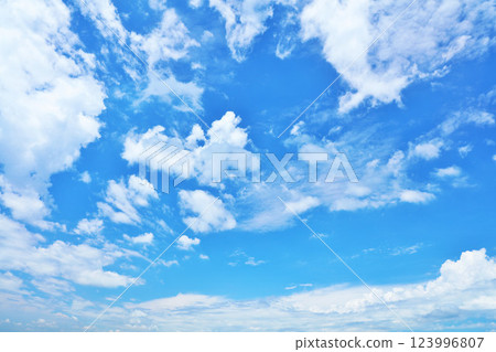 Summer blue sky and clouds 123996807