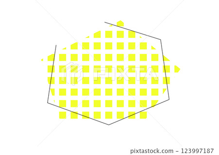 Simple yellow plaid frame illustration 123997187