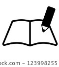Simple notebook icon 123998255
