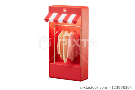 isolated, shelf, dress 123998394