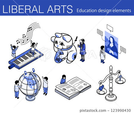 Future Education Liberal Arts Design Material Monochrome Blue 123998430