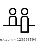 Simple manned counter icon 123998594