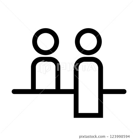 Simple manned counter icon Simple manned counter icon 123998594