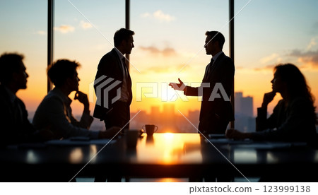 黃昏時的高階主管會議 [生成式人工智慧] 123999138