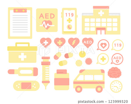 Medical illustration set Medical illustration set 123999320