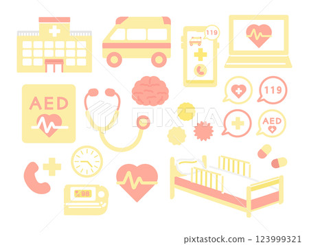 Medical illustration set 123999321