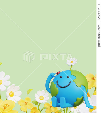 Earth day character banner background template Earth day character banner background template 123999594