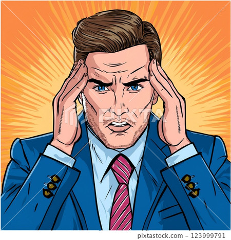 後悔的商人插圖 後悔的商人插圖 123999791