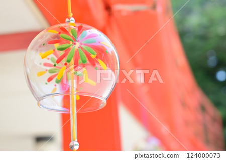Colorful wind chimes with fireworks design Colorful wind chimes with fireworks design 124000073