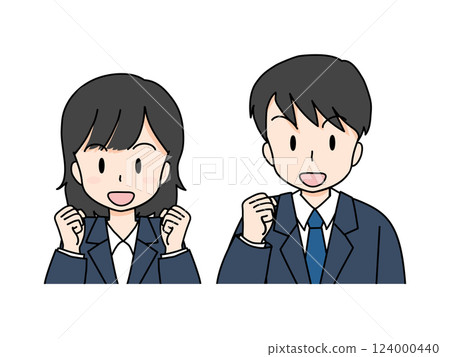 Motivated men and women in suits Motivated men and women in suits 124000440