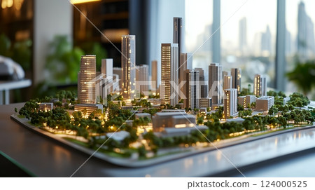 Futuristic and sophisticated city 124000525