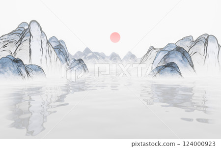 hills, drawing, majestic 124000923