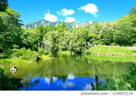 Akiyamago in summer: Lake Tenchi and Mount Torikabu 124001519