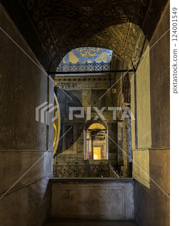 Historical Interior of Hagia Sophia Mosque, Istanbul, Turkey Historical Interior of Hagia Sophia Mosque, Istanbul, Turkey 124001549