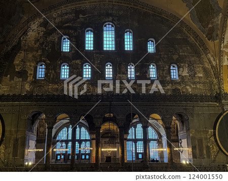 Historical Interior of Hagia Sophia Mosque, Istanbul, Turkey Historical Interior of Hagia Sophia Mosque, Istanbul, Turkey 124001550