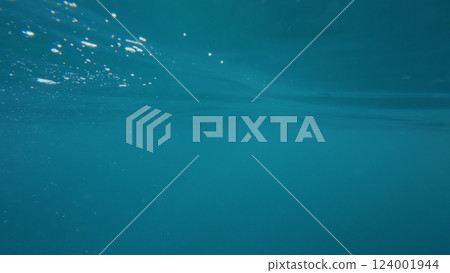 POV shot of swimming in empty ocean 124001944