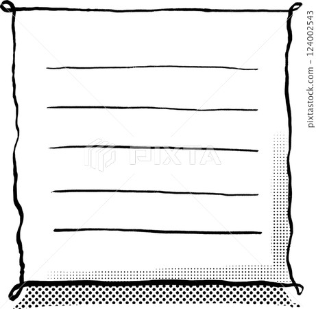 Simple hand-drawn letter paper Simple hand-drawn letter paper 124002543