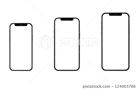 iPhone12 smartphone display frame 3 sizes vector material iPhone12 smartphone display frame 3 sizes vector material 124003766