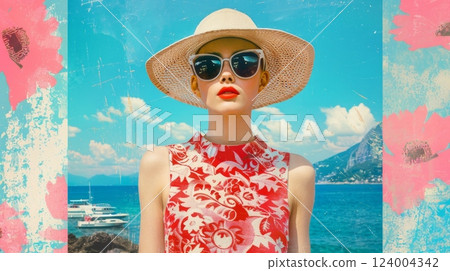 60s fashion retro woman 124004342