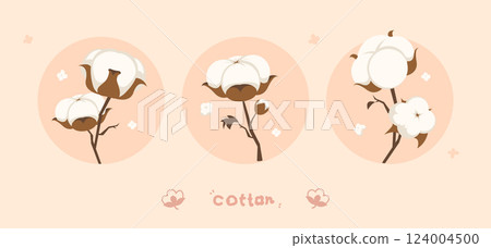 A very simple cotton flower plant painting on a soft rice-colored background, presenting a sense of pure natural elegance. A very simple cotton flower plant painting on a soft rice-colored background, presenting a sense of pure natural elegance. 124004500