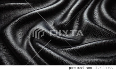 優雅波浪形黑色皮革紋理 124004799