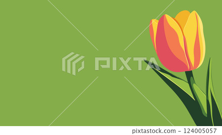 Stylized Tulip Illustration 124005057
