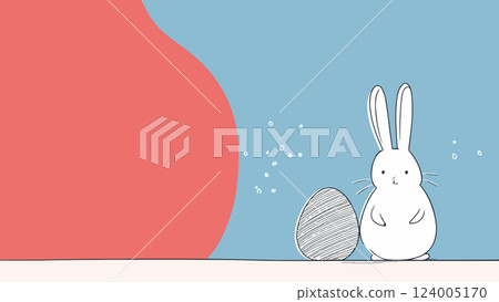 Whimsical Bunny and Egg 124005170