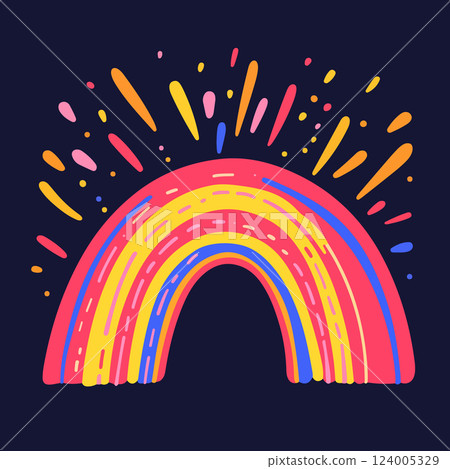 Vibrant Rainbow Illustration Vibrant Rainbow Illustration 124005329