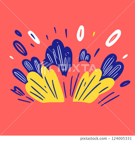 Colorful Explosion of Shapes Colorful Explosion of Shapes 124005331