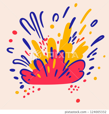 Colorful Explosion Illustration Colorful Explosion Illustration 124005332