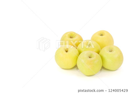 黃蘋果，青森縣土岐市，明亮的背景，多個 124005429