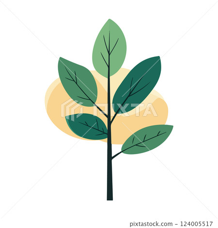 Stylized Green Plant 124005517