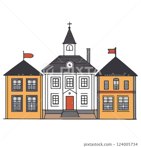 Charming Village Architecture 124005734
