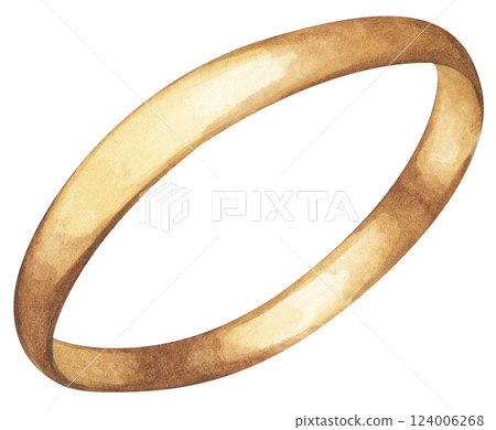 Watercolor Diamond Ring. Luxury Wedding Jewelry Illustration for Invitations & Decor Watercolor Diamond Ring. Luxury Wedding Jewelry Illustration for Invitations & Decor 124006268