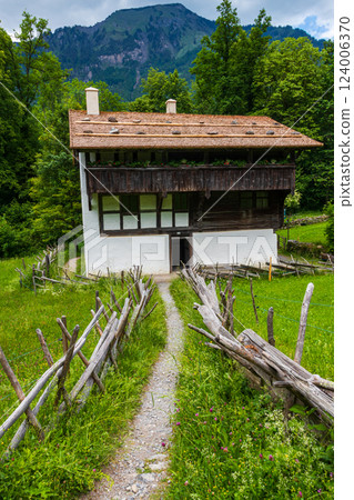 Traditional swiss rural house in Open-Air-Museum Ballenberg, Brienz, Switzerland 124006370