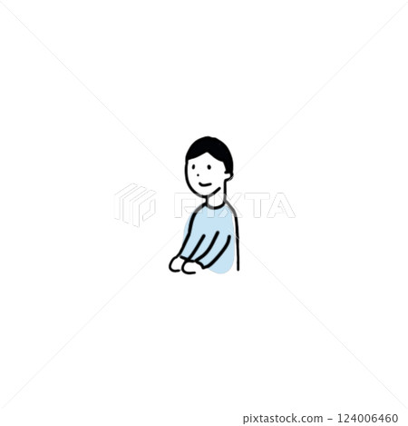 Handwritten style man interviewing 124006460