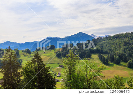 Amazing view of Swiss Alps from Burgenstock resort, Canton of Nidwalden, Switzerland Amazing view of Swiss Alps from Burgenstock resort, Canton of Nidwalden, Switzerland 124006475
