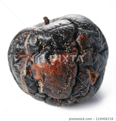 Close up rotten apple isolated 124008158