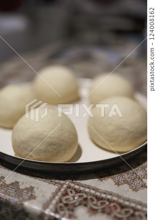 Balls of dough for pizza 124008162