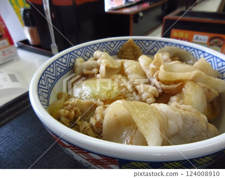 牛肉蓋飯連鎖店的豬肉蓋飯午餐 牛肉蓋飯連鎖店的豬肉蓋飯午餐 124008910