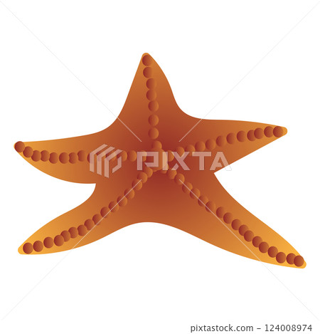 Starfish. Vector illustration isolated on white background. 124008974