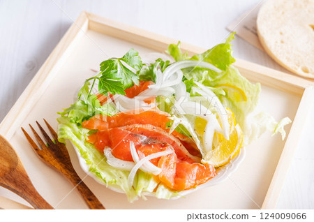 Smoked Salmon Bagel Sand Smoked Salmon Bagel Sand 124009066