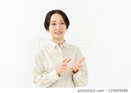 說話的女人休閒 124009086