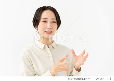 說話的女人休閒 124009091