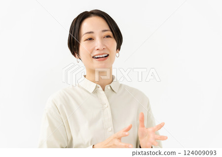 說話的女人休閒 124009093