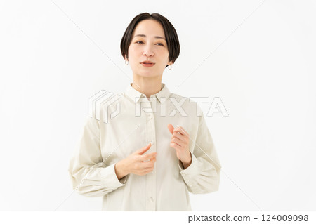 說話的女人休閒 124009098