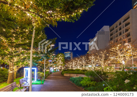 燈火通明的東京中城東京夜景 124009173