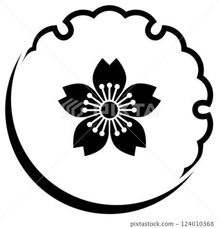 It is a family crest. It is called a snow moon flower. It is a family crest. It is called a snow moon flower. 124010368