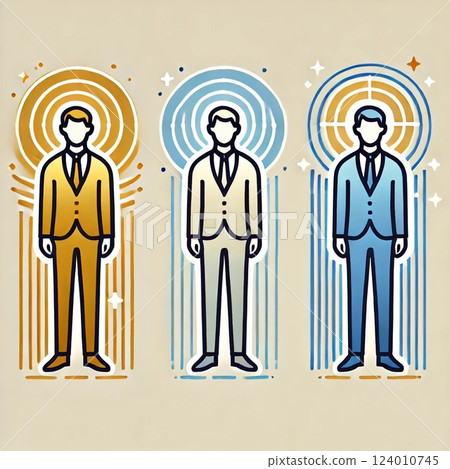 有光環的人的插圖 有光環的人的插圖 124010745